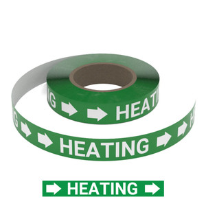 Heating (Green) - Pipe Marking Roll